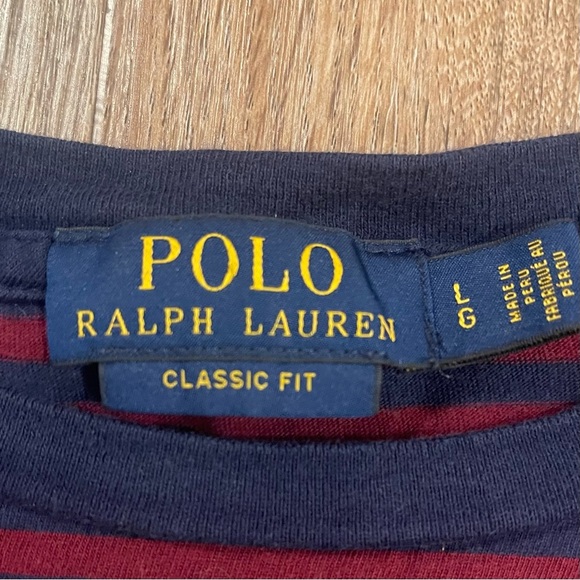 Polo Ralph Lauren Men’s Large T-Shirt Short Sleeve Stripped Logo Preppy Classic - Picture 4 of 8